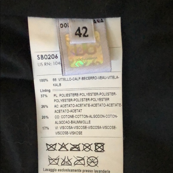 Dolce Gabana distressed leather cropped jacket EUC - Picture 4 of 6